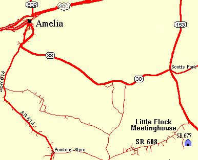 Map for Little Flock Meeting House