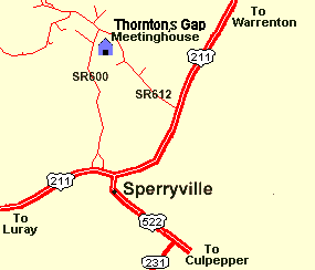 Map for Thortons Gap Meeting House