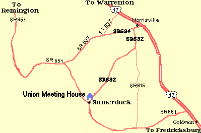 Map for Union Meeting House